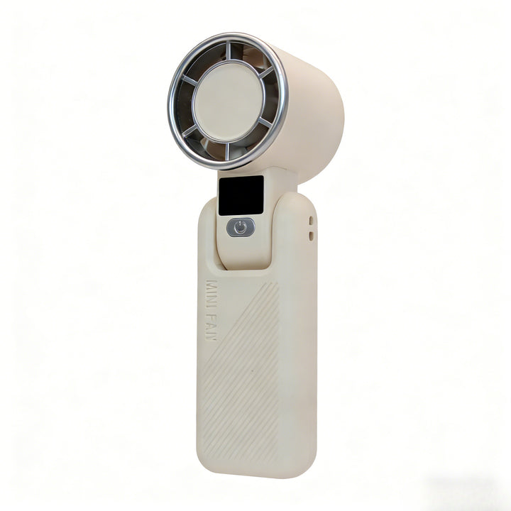 Women's Portable Mini Handheld Fan with USB Charging Function and Digital Display Bowlift