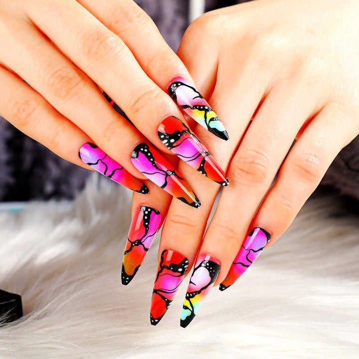 Creative design artificial nails with piano keys motif Bowlift