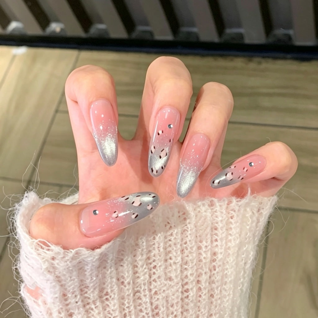 Artistic Press-On Nail Set with Star Motifs Bowlift