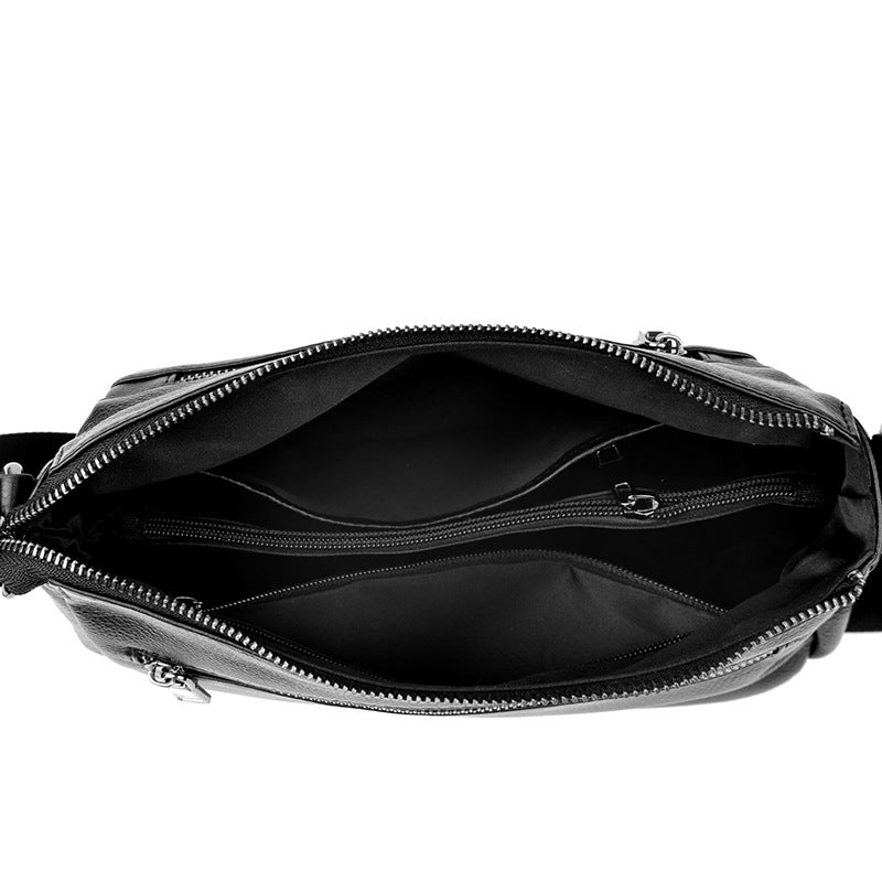 Textured Leather Crossbody Bag Bowlift