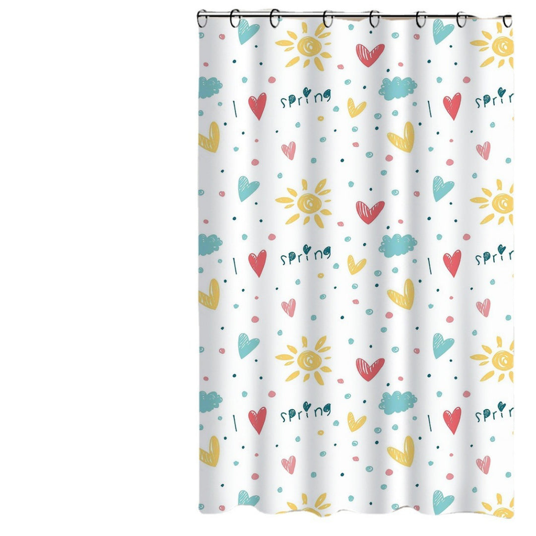 Floral Patterned Shower Curtain Bowlift
