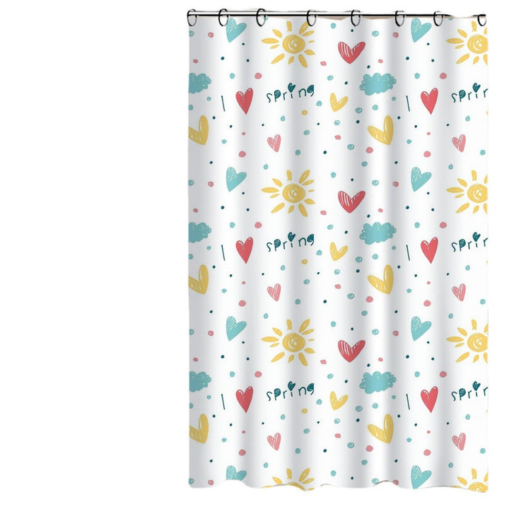 Floral Patterned Shower Curtain Bowlift