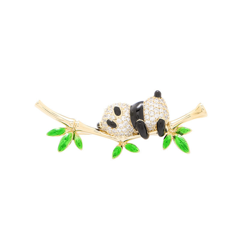 Playful Panda Brooch Bowlift