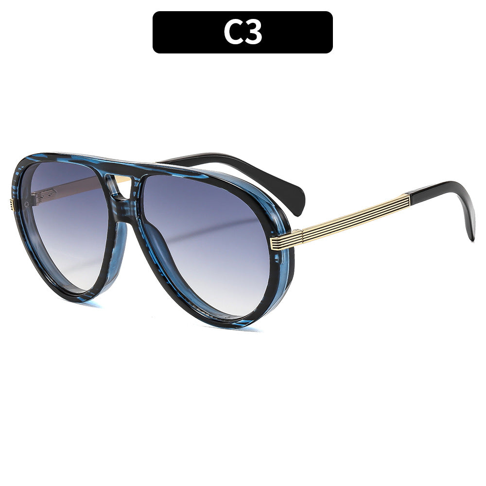 Oversized Retro-Inspired Shield Sunglasses
