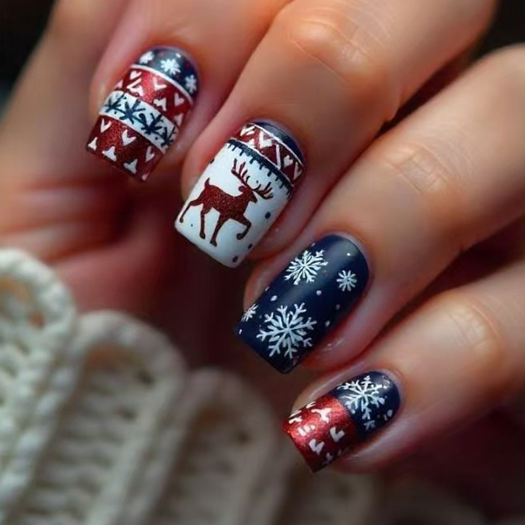 Winter Acrylic Nail Set Bowlift