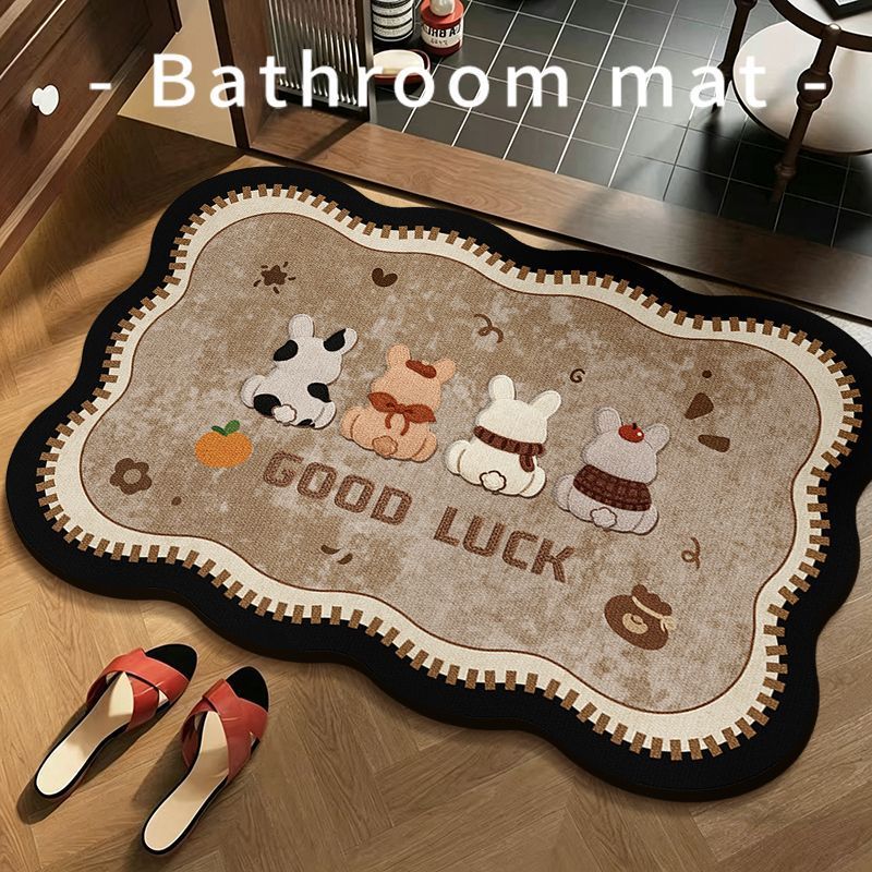 Playful Cartoon Bath Mat Bowlift
