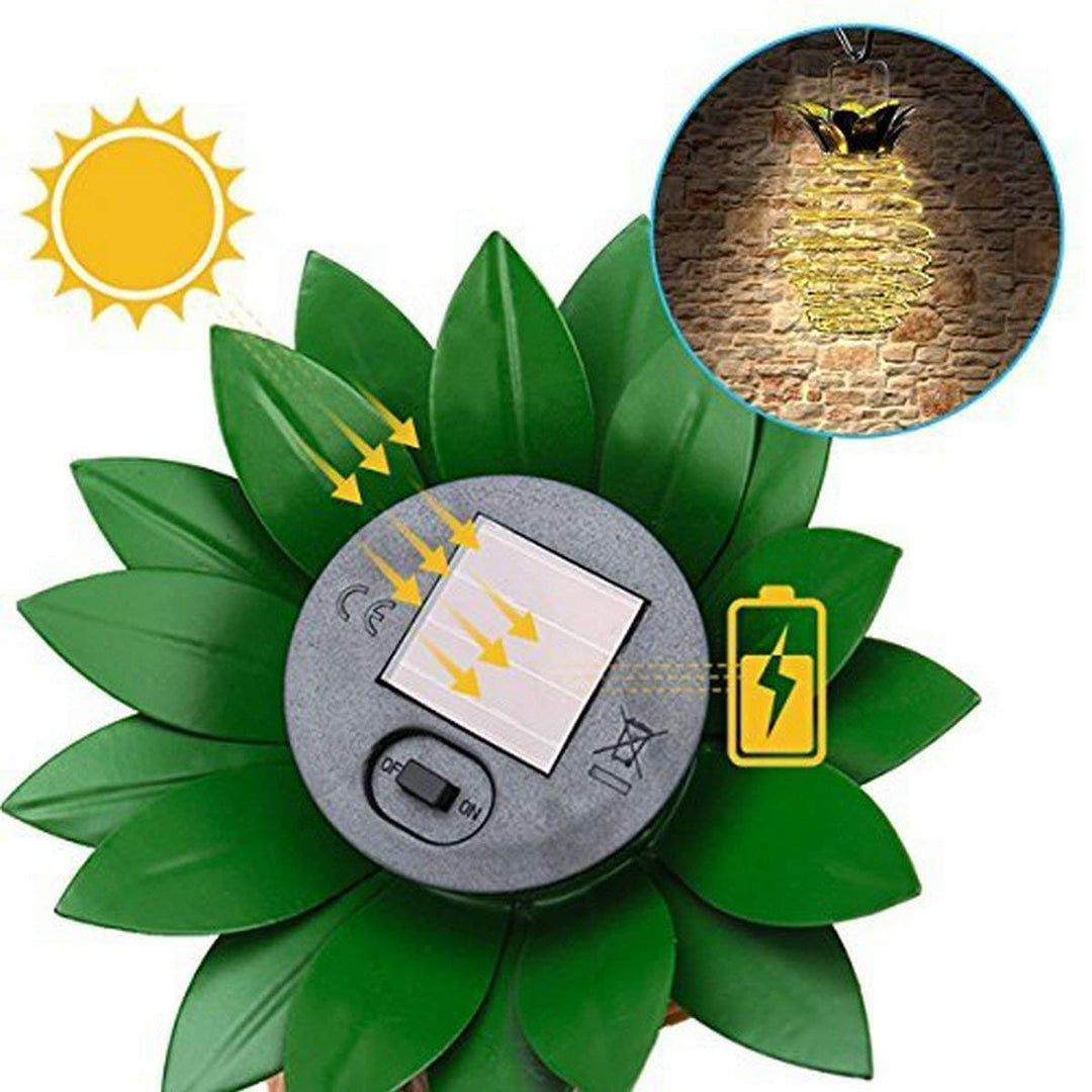 Spiral Hanging Solar LED Lantern With Lotus Canopy And Carrying Handle Bowlift