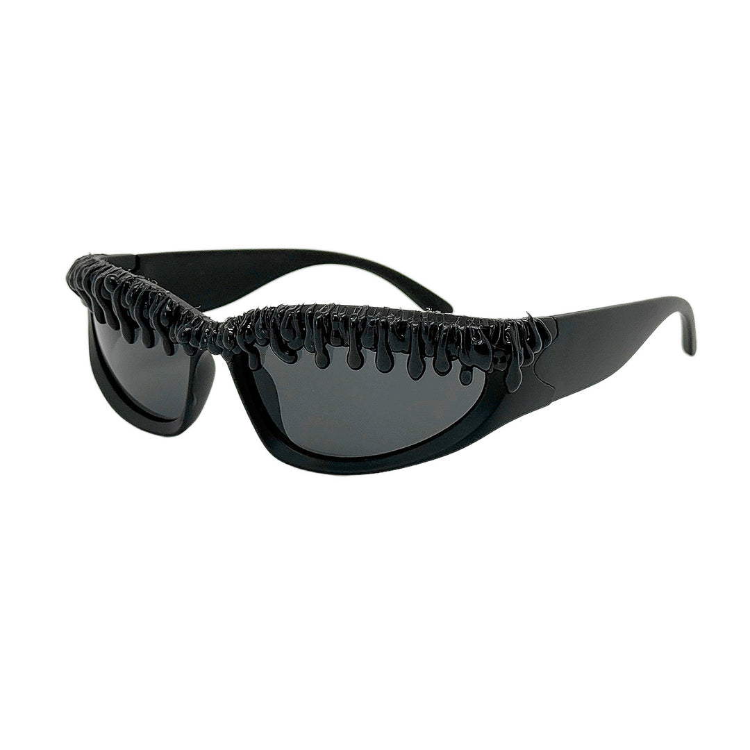 Women futuristic sport sunglasses with unique wave frame Bowlift