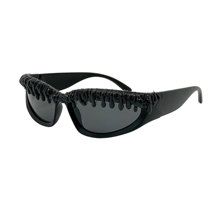 Women futuristic sport sunglasses with unique wave frame Bowlift