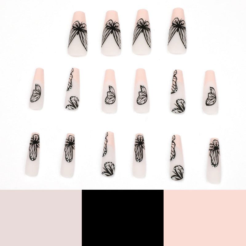 Artistic Nail Art with Butterfly Design Bowlift