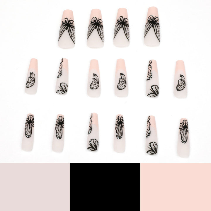 Artistic Nail Art with Butterfly Design Bowlift
