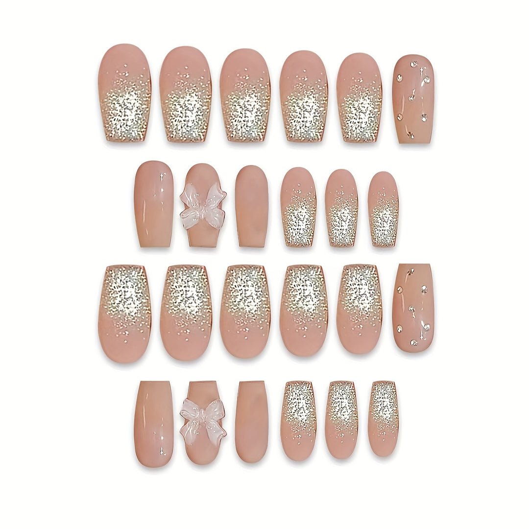 Chic Decorative 3D Press-On Nail Set Bowlift