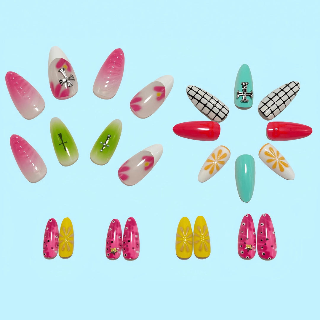Artificial nails with creative design and 3D applications Bowlift