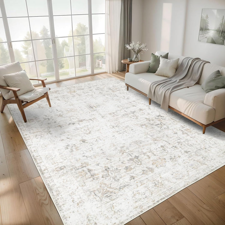 Vintage-inspired geometric rug
