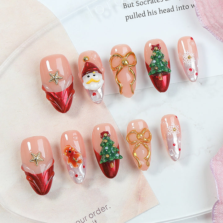 creative Christmas art nails Bowlift