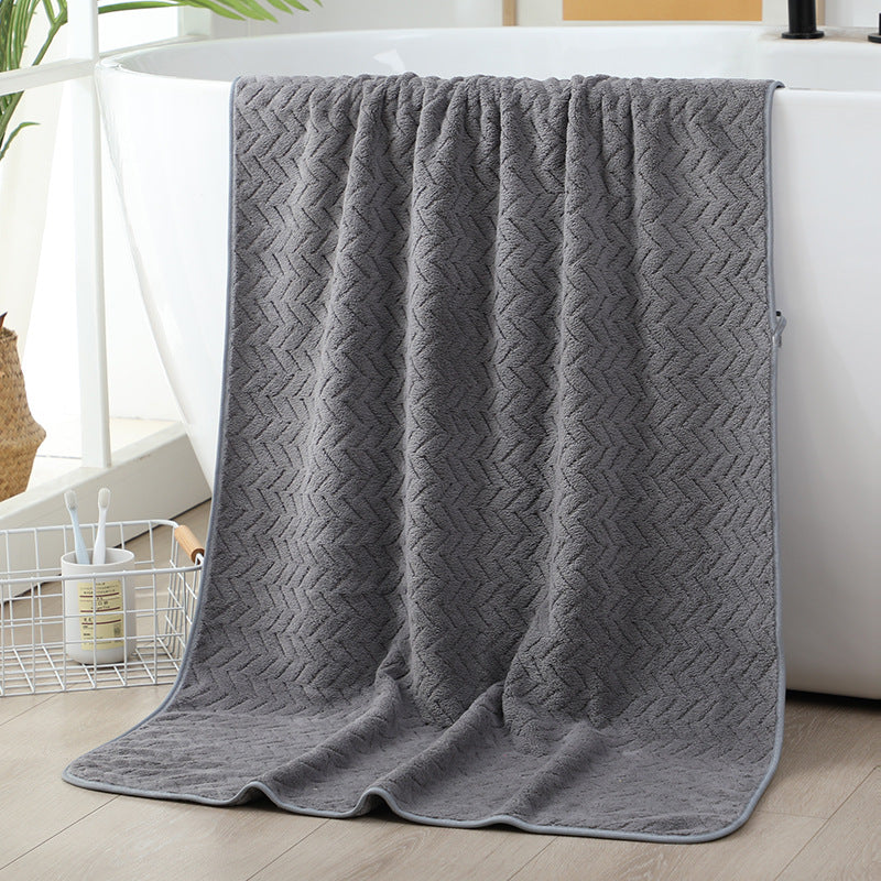 Ultra-Soft Microfiber Jacquard Bath Towel Bowlift