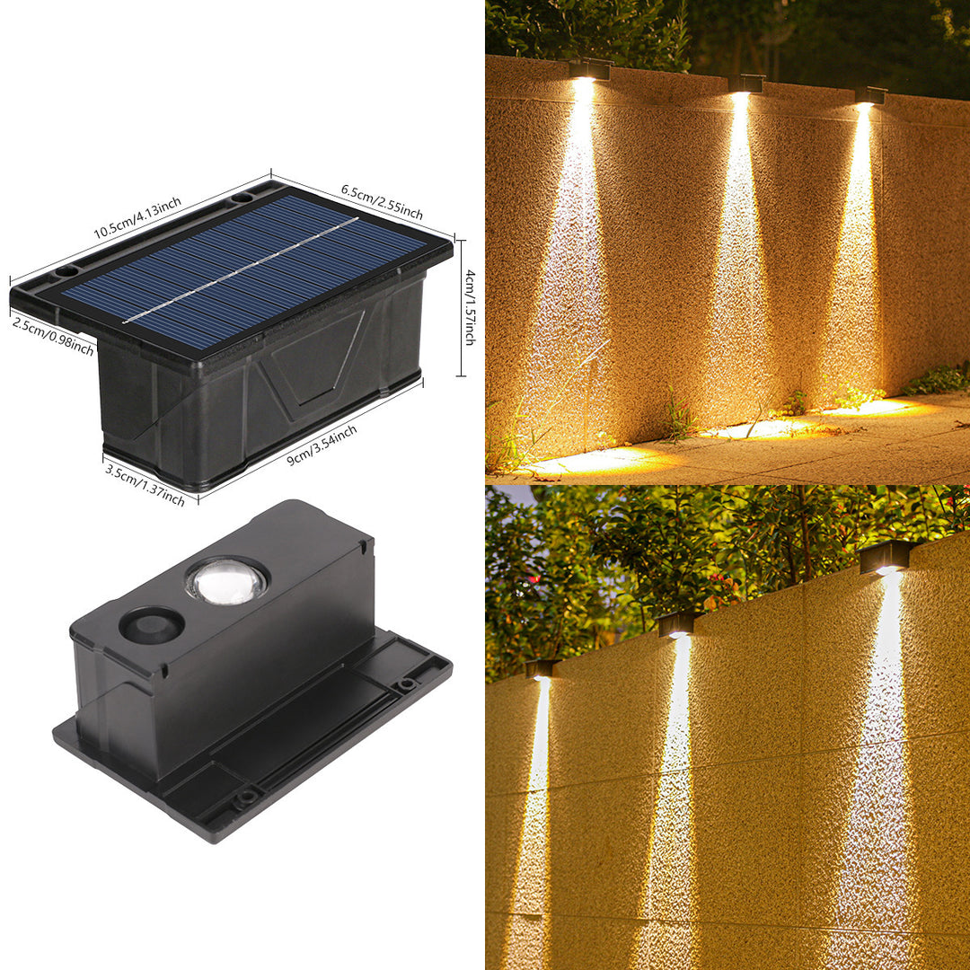 Outdoor Solar RGB Wall-Mounted Accent Lights With Dual-Beam Waterproof Design Bowlift