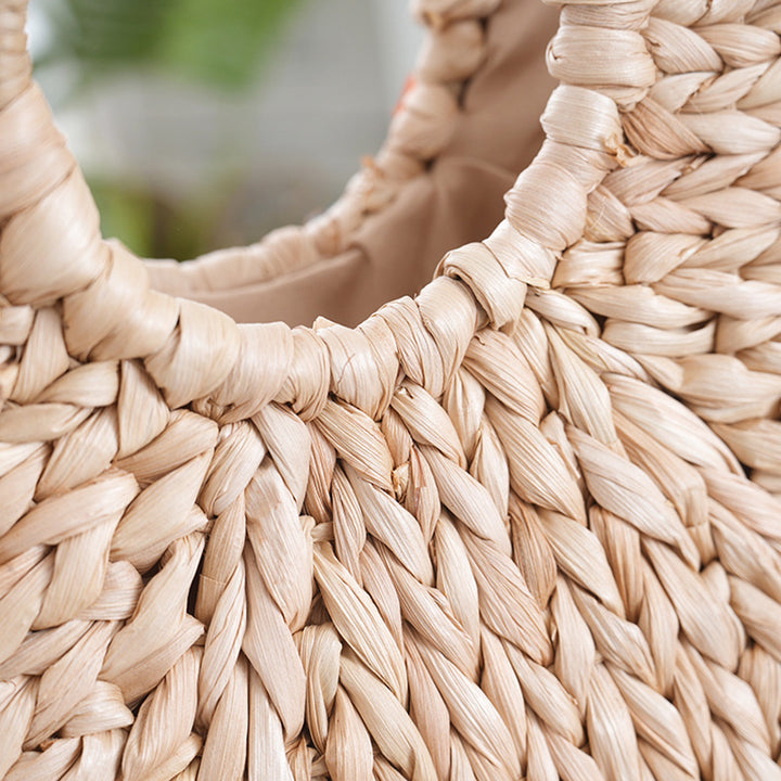 Basket bag with colorful pompons Bowlift