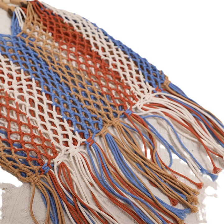 Braided tote bag with colorful fringes Bowlift