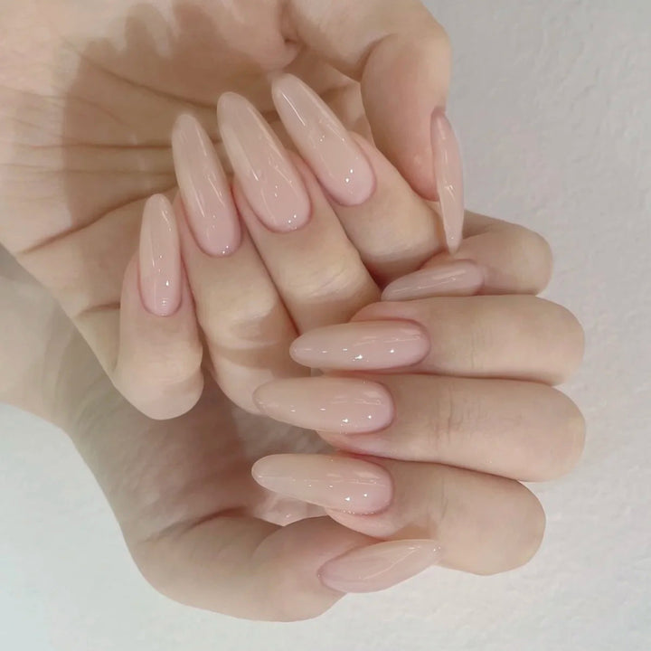 Natural Finish Press-On Nail Set Bowlift