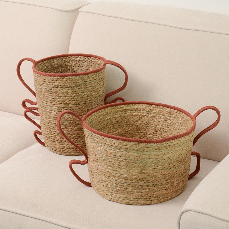 Handwoven Decorative Basket Made of Natural Materials Bowlift
