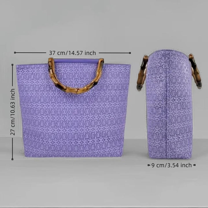 Elegant cotton bag with bamboo handles Bowlift