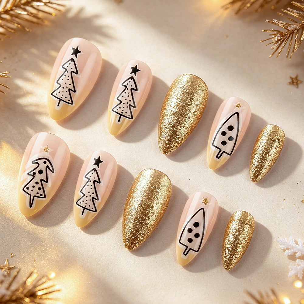 Festive Holiday-Themed Press-On Nails Bowlift