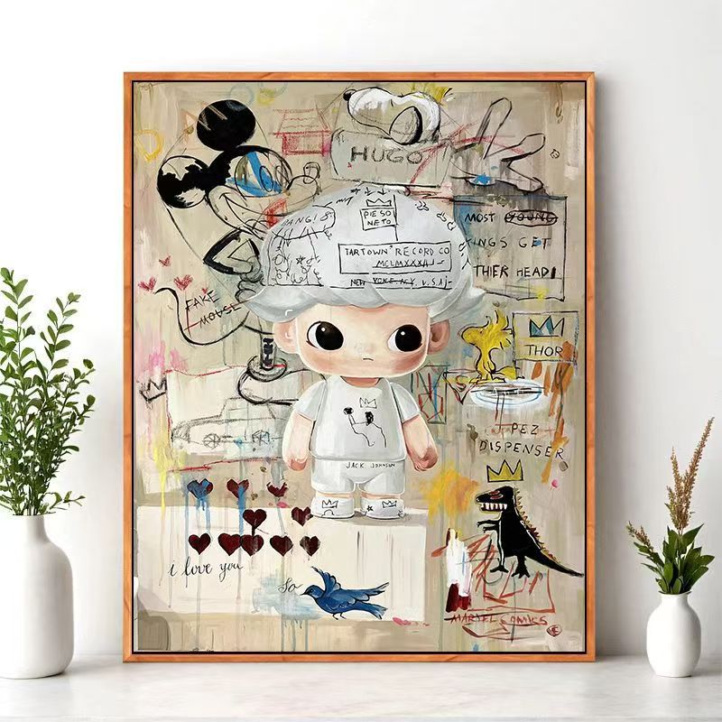 Cartoon Character Wall Art Print Bowlift