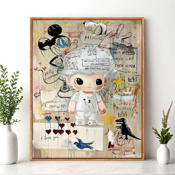 Cartoon Character Wall Art Print Bowlift