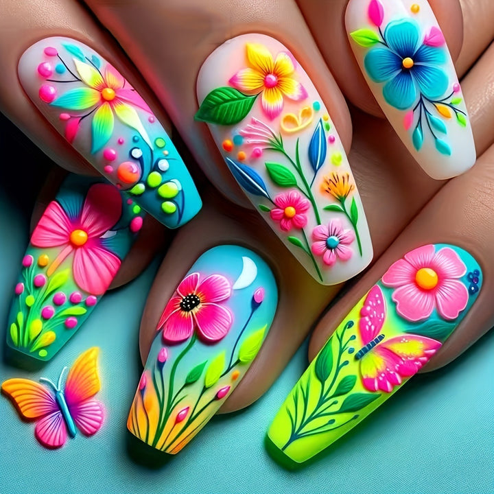 Creative Flower Nail Design Bowlift