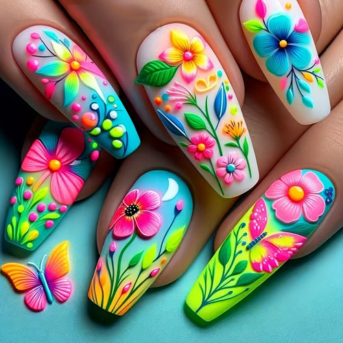 Creative Flower Nail Design Bowlift