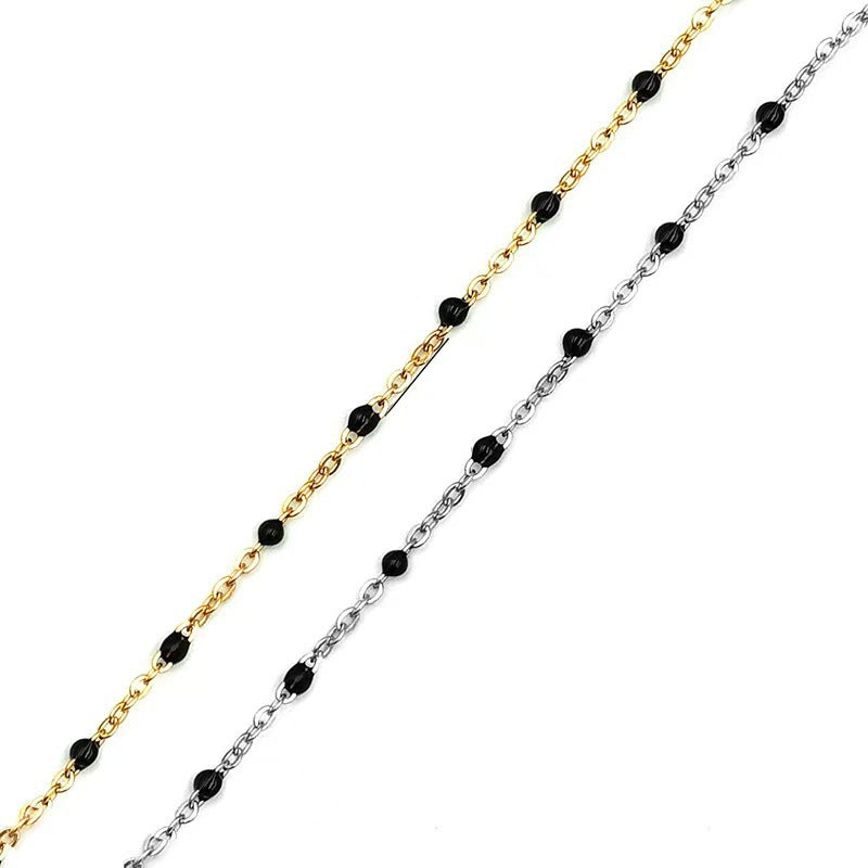 Delicate Beaded Chain Necklace Bowlift
