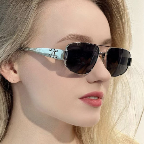 Ladies sporty sunglasses with polarized lenses and elegant metal frame Bowlift