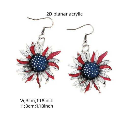 Women's flat acrylic earrings eagle silhouette with fishhook clasp and lightweight comfort Bowlift
