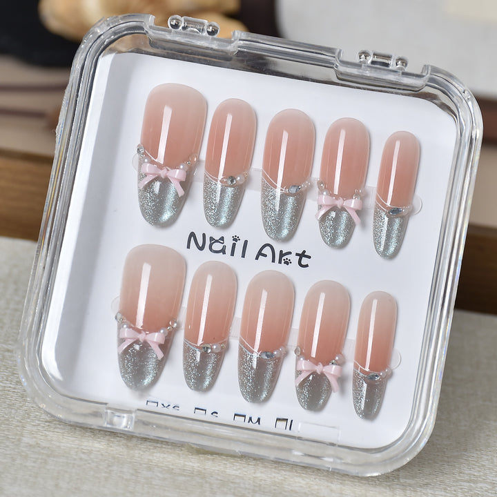 Premium Glamorous Press-On Nail Extensions Bowlift