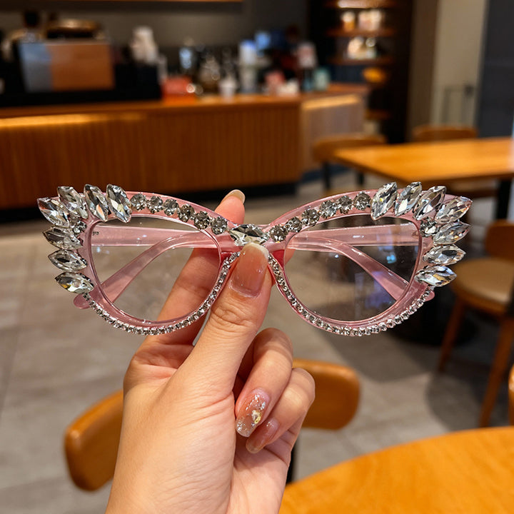 Luxury Cat-Eye Rhinestone Sunglasses Bowlift