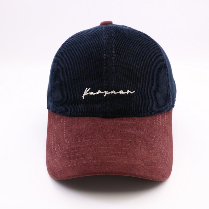 Unisex Textured Corduroy Baseball Cap Bowlift