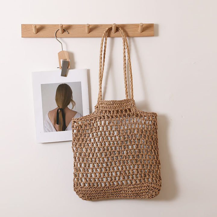 Handmade net tote bag made of natural material Bowlift