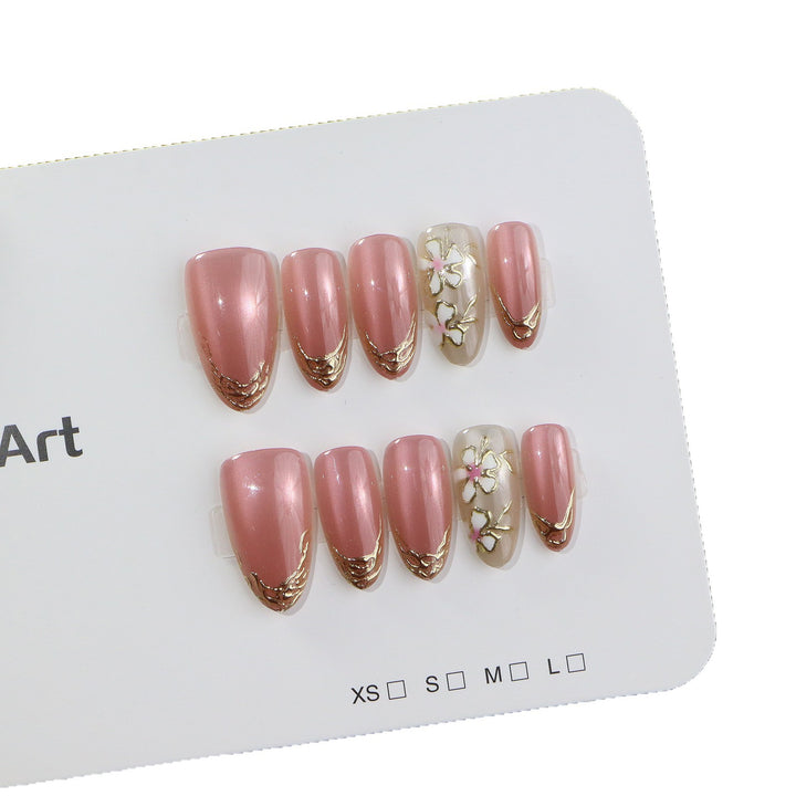 Artificial nails with floral design Bowlift