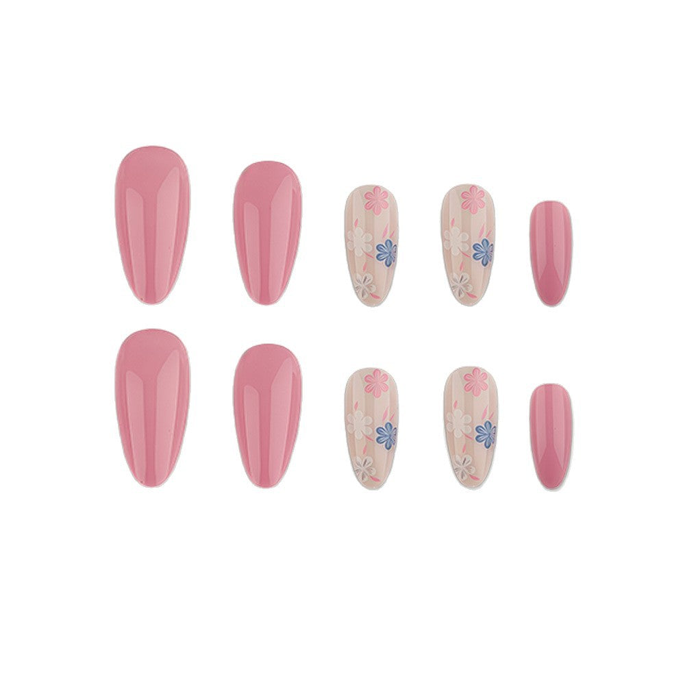 Artificial Nails in Elegant Flower Design Bowlift