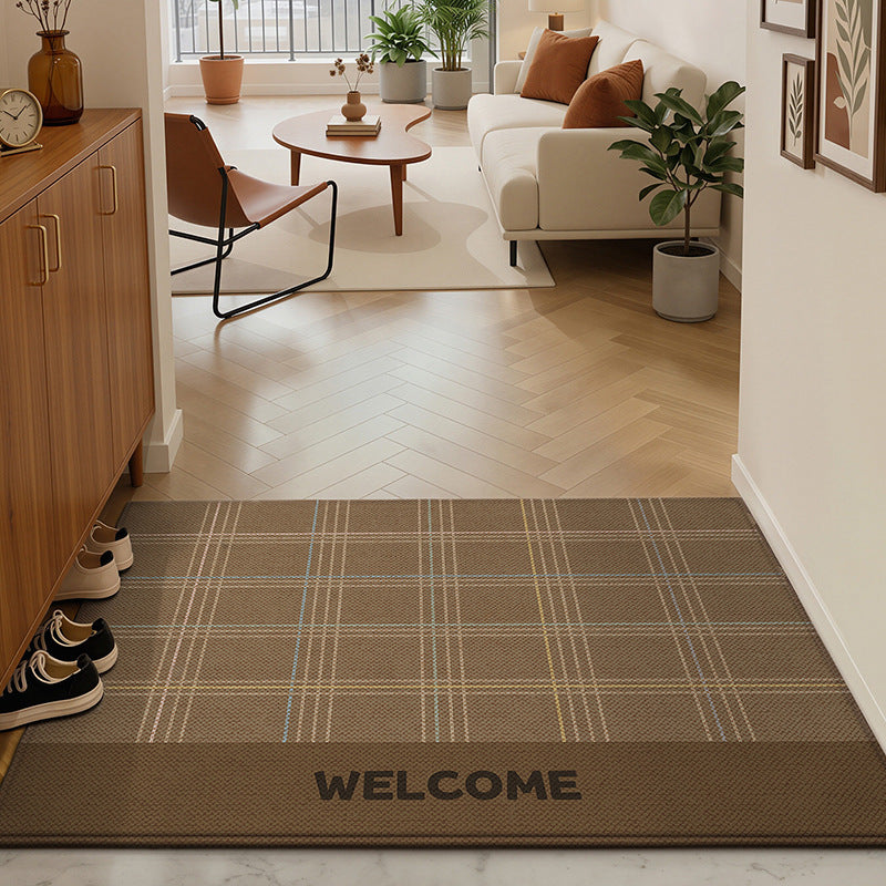 Striped Textured Welcome Mat Bowlift