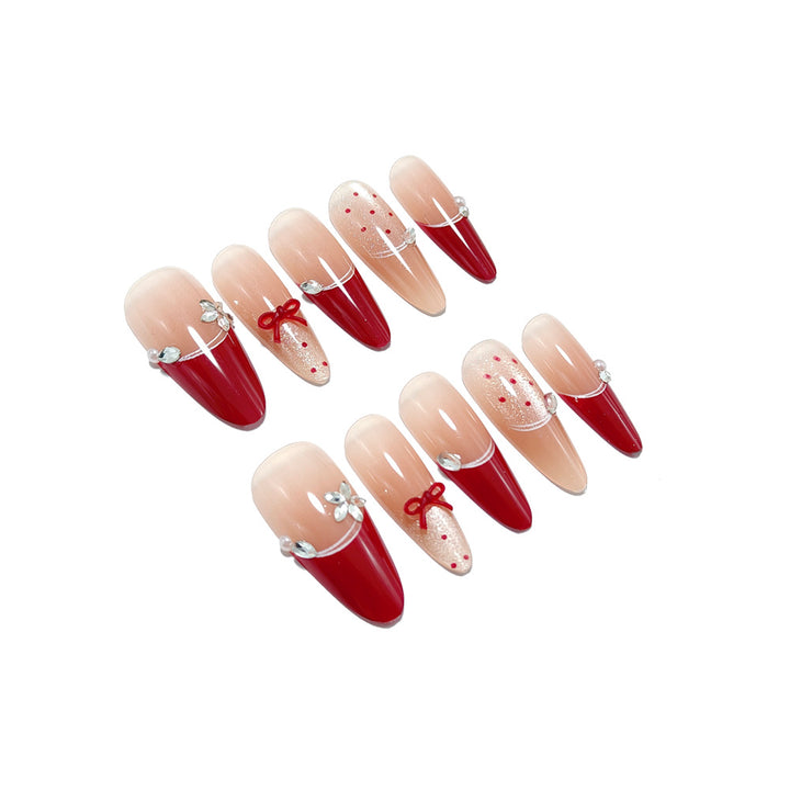 Elegant and Festive Artificial Nails Bowlift