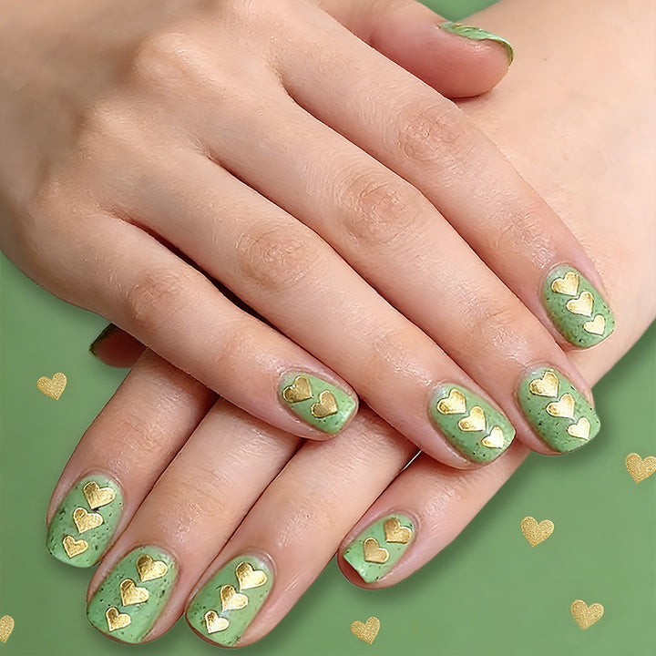 Artistic Heart-Embellished Nail Art Set Bowlift