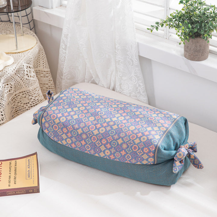 Women Decorative Neck Roll with Floral Pattern Bowlift