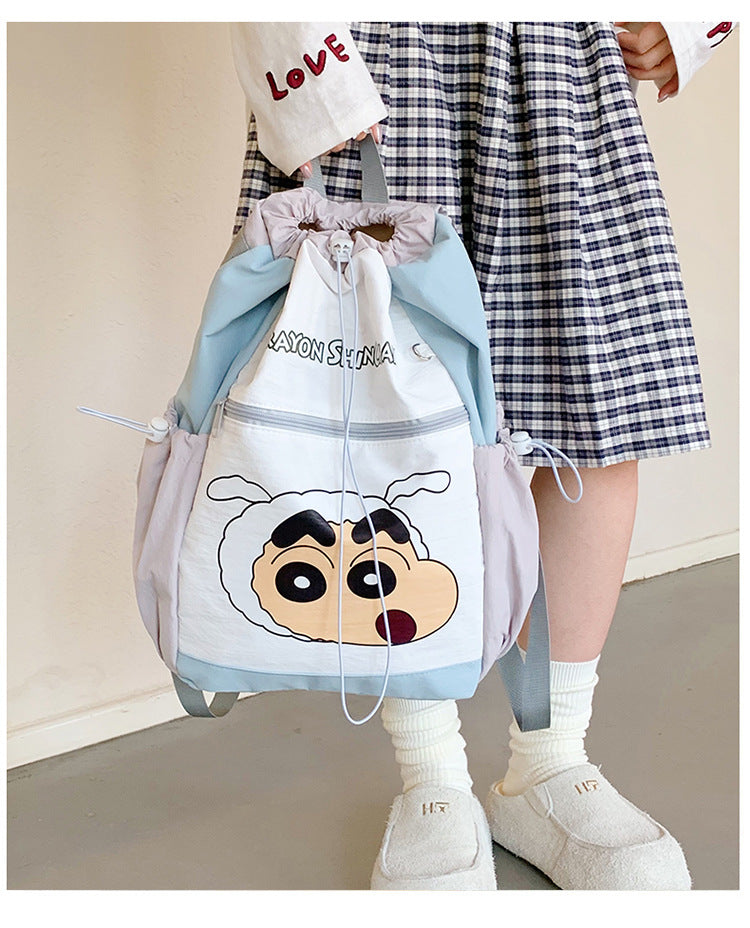 Cartoon Character Drawstring Backpack Bowlift