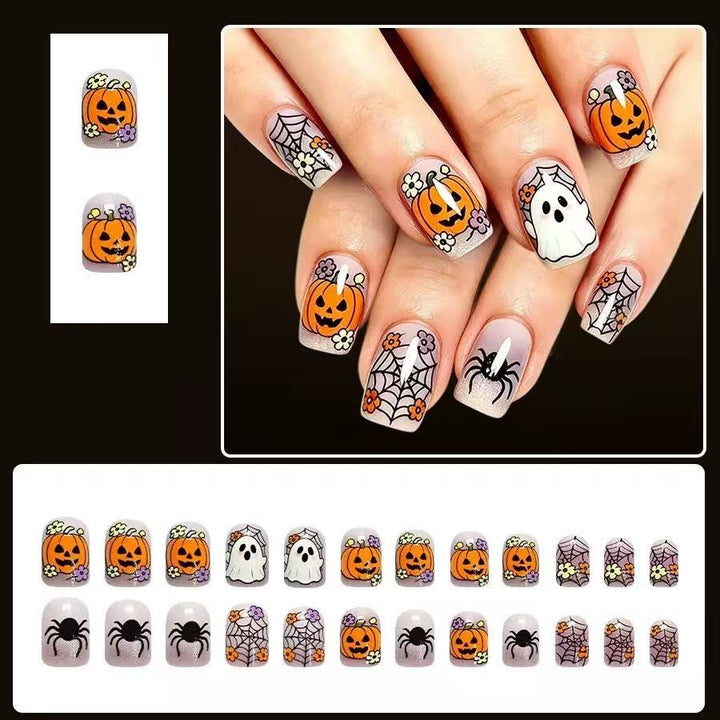 Art nail set with festive Halloween designs Bowlift