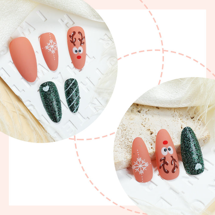 Festive Holiday-Themed Press-On Nails Bowlift