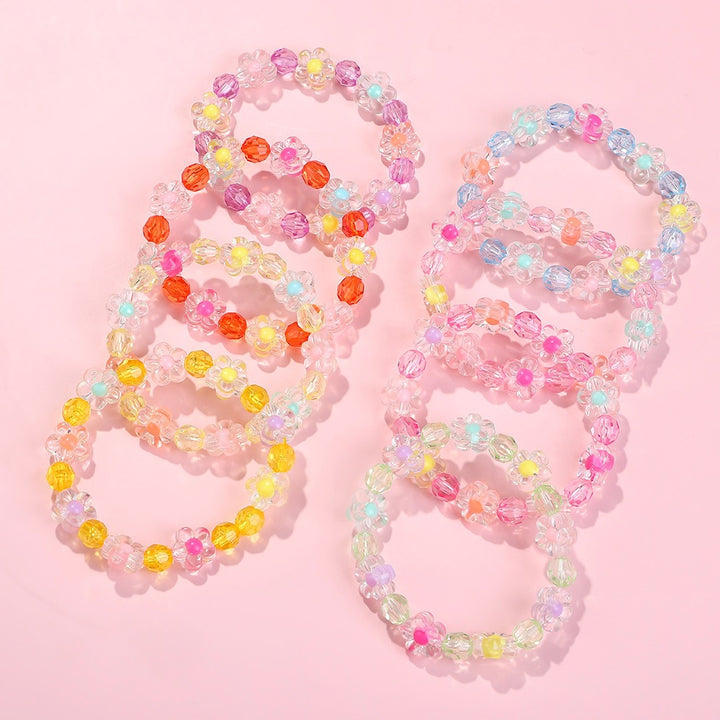 Friendship bracelet with colorful flower motifs Bowlift