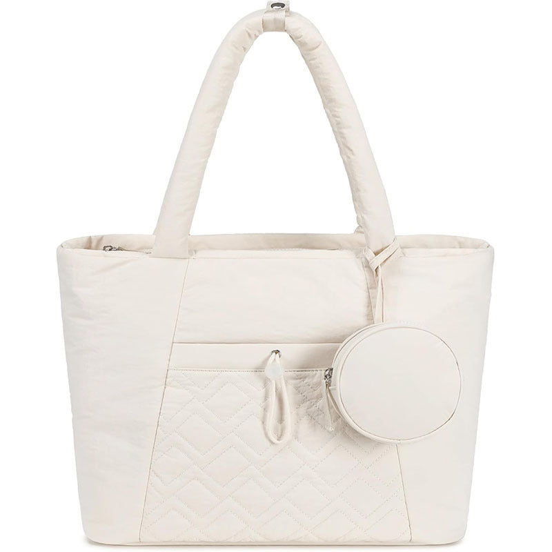 Padded everyday handbag with detachable cosmetic pouch Bowlift