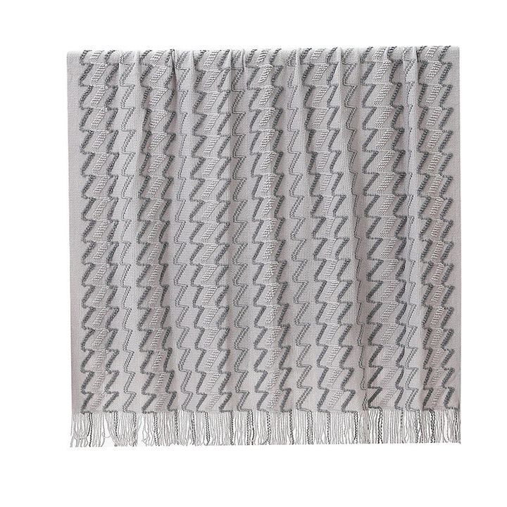 Women's Decorative Zigzag Knit Blanket Bowlift
